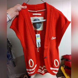 NWT Superdry - Red Sweater Vest